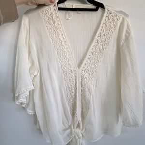 Love stitch Cream Blouse
